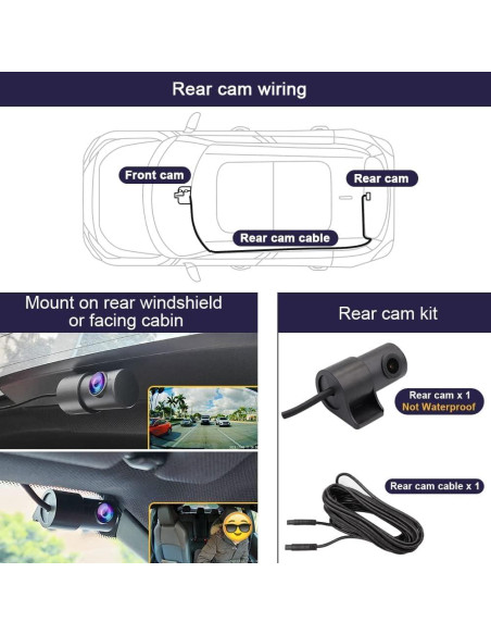 Cámara de Salpicadero Fitcamx 4K Frontal + 1080P Trasera para Ford F150/F250 2021-2025