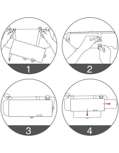 Extensor de Visera Solar para Auto Getfay 30.99x14.99cm Negro