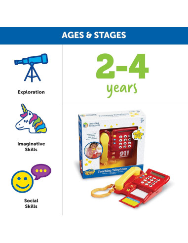 Teléfono Educativo Learning Resources - Juguete 30.48 cm
