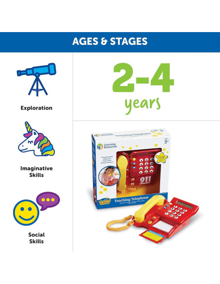 Teléfono Educativo Learning Resources - Juguete 30.48 cm