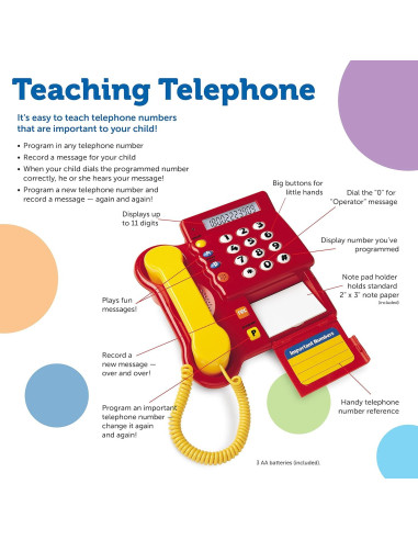 Teléfono Educativo Learning Resources - Juguete 30.48 cm
