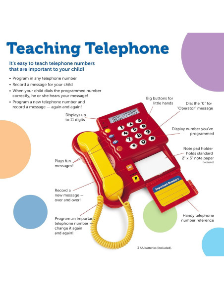 Teléfono Educativo Learning Resources - Juguete 30.48 cm