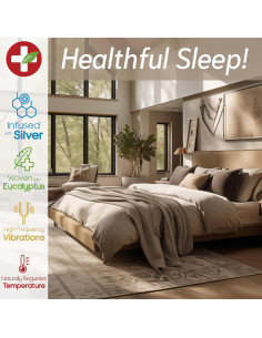 Juego de Sábanas King Lino Belga HARMONIC SILVER Eucalipto 2