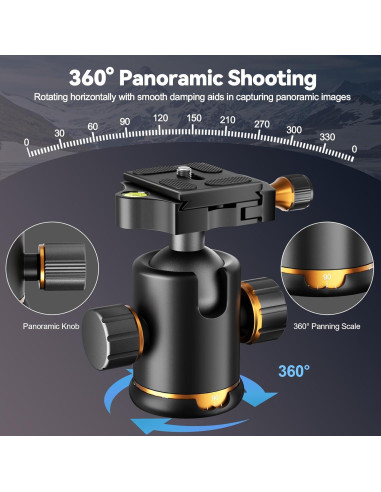 Cabezal de Bola EMART 36mm con Placa Arca 1/4'' - Carga 15kg