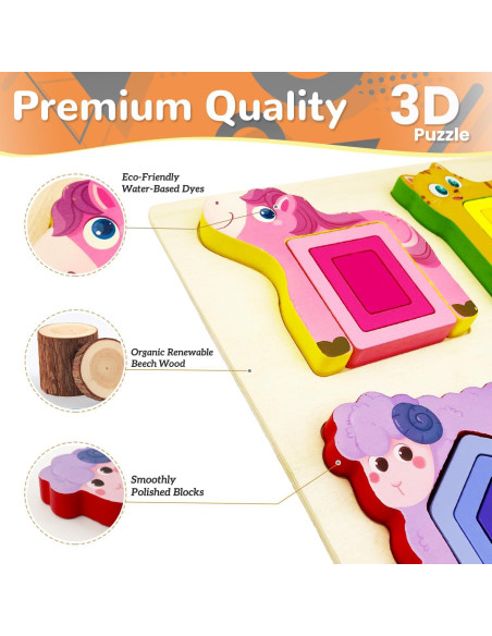 Juguetes Montessori de Madera WSCGJCL para Niños 3-5 Años