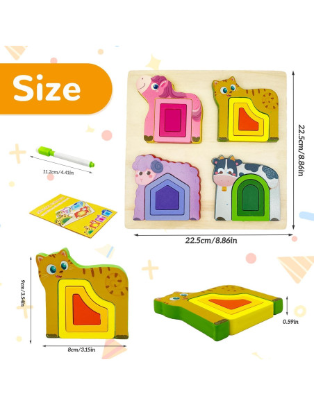 Juguetes Montessori de Madera WSCGJCL para Niños 3-5 Años