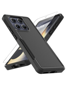 Funda Protectora Doble Capa Motorola Moto Edge 2025 Negra