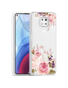 Funda TPU Ultra Clara para Motorola Moto G Power 2021 - Floral Rosa