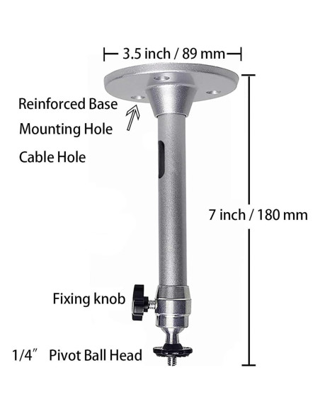 Soporte de Proyector Mini 2-Be-Best Ajustable 360 Plata