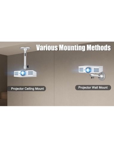 Soporte de Proyector Mini 2-Be-Best Ajustable 360 Plata