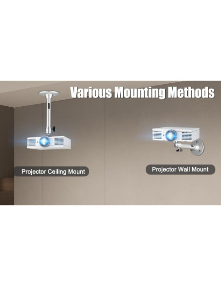 Soporte de Proyector Mini 2-Be-Best Ajustable 360 Plata