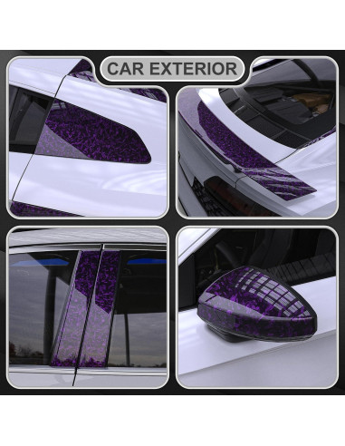 Envoltura de Vinilo Lypumso Carbono Forjado 1.5m Púrpura