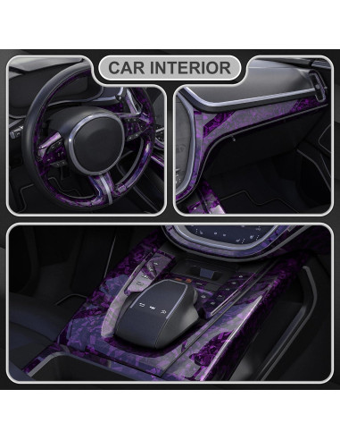 Envoltura de Vinilo Lypumso Carbono Forjado 1.5m Púrpura