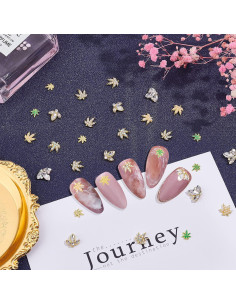 35 Piezas Accesorios para Uñas Arricraft - Rhinestones Hoja de Arce 2