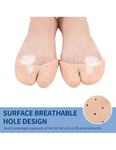 2 Pares Protectores de Dedos de Gel Silicona JEVRKAPZ