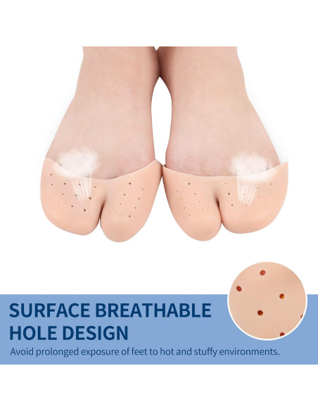 2 Pares Protectores de Dedos de Gel Silicona JEVRKAPZ