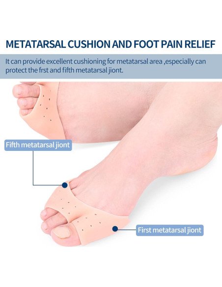 2 Pares Protectores de Dedos de Gel Silicona JEVRKAPZ