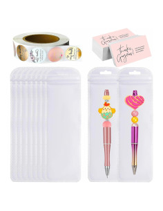 650 Bolsas Reutilizables Transparentes Leeo 6.99x21.95cm con Adhesivos