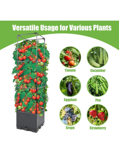 Jardinera Elevada Sunnyglade con Trellis 111.76 cm 2 Pcs