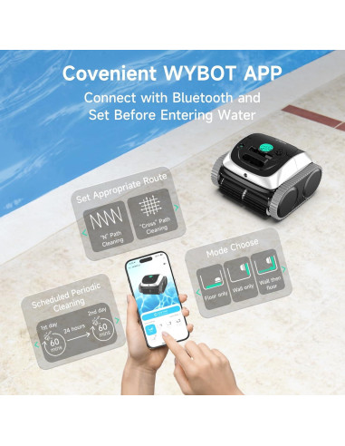 Aspiradora Robótica WYBOT C1 para Piscinas Inground 2025