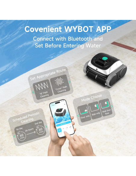 Aspiradora Robótica WYBOT C1 para Piscinas Inground 2025 Aspiradora Robótica WYBOT C1 para Piscinas Inground 2025
