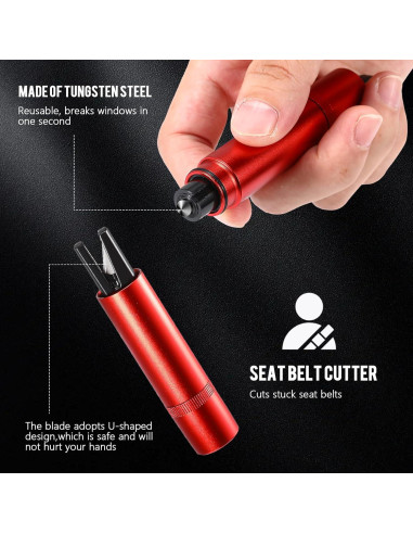 Martillo de Seguridad 2-en-1 BBTO HEE0678 para Coche