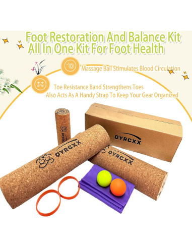 Tabla de Equilibrio QYRCXX 30cm de Corcho para Adultos