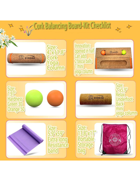 Tabla de Equilibrio QYRCXX 30cm de Corcho para Adultos