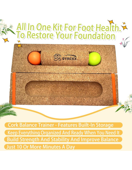 Tabla de Equilibrio QYRCXX 30cm de Corcho para Adultos