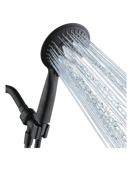 Cabezal de Ducha DUCHAS BRILLANTES 9 Funciones con Manguera 152.4 cm