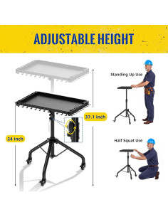 Carro de Herramientas Rodante Bloazzup con Altura Ajustable 2
