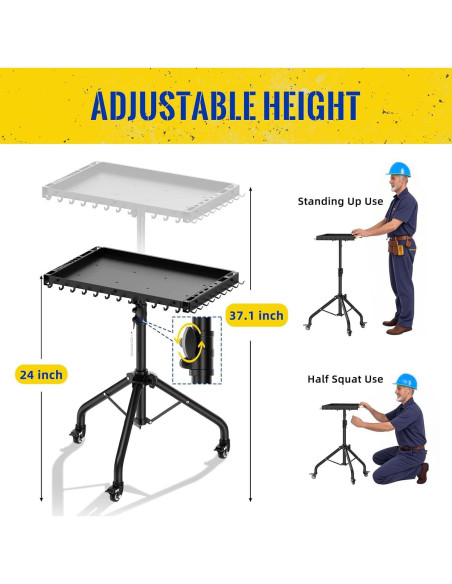Carro de Herramientas Rodante Bloazzup con Altura Ajustable