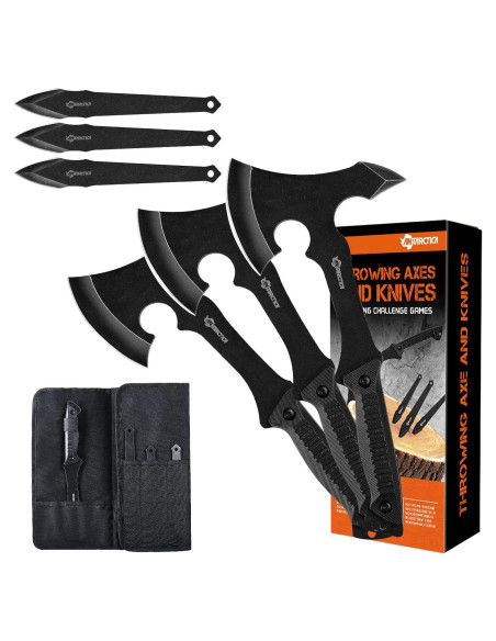 Juego de Hachas de Lanzamiento ANTÁRTIDA 3 Piezas Acero Inoxidable Juego de Hachas de Lanzamiento ANTÁRTIDA 3 Piezas Acero Inoxidable