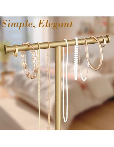 Soporte Organizador de Joyería Jasopaco Oro 32 cm Forma de T