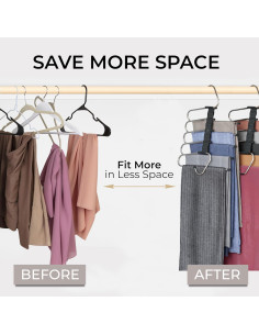 Perchas MORALVE para Pantalones - Paquete de 2 - Antideslizantes 2