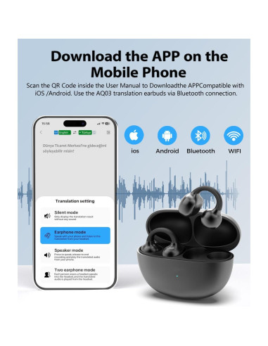 Auriculares Traductores AI Ohmvolta 3 en 1 Bluetooth 5.4