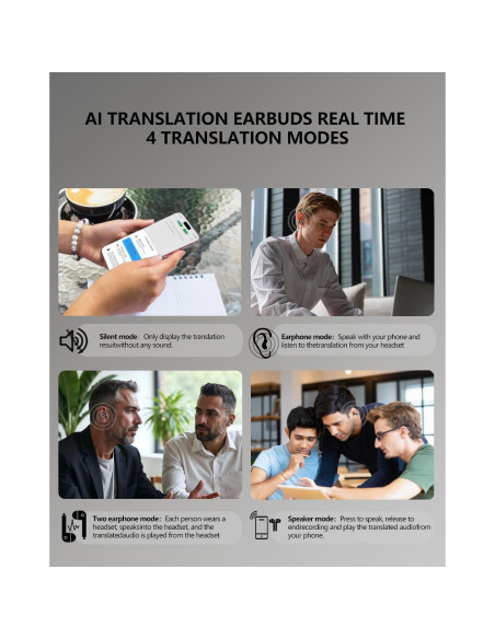 Auriculares Traductores AI Ohmvolta 3 en 1 Bluetooth 5.4
