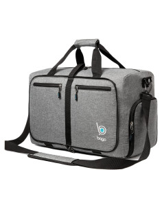 Bolsa de Viaje Plegable Bago 40L Gris Nieve - Impermeable y Ligera