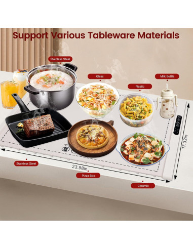 Bandeja Calentadora Eléctrica MEIIS NCD-002 60.8cm Plegable