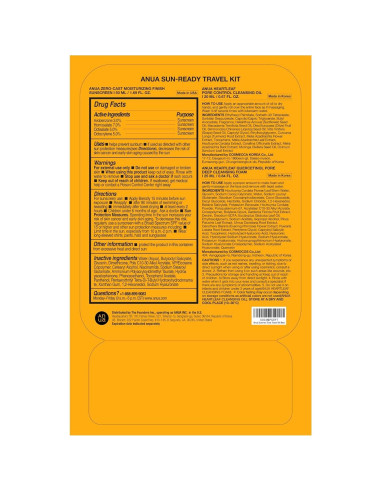 Kit de Viaje Anua: Protector Solar SPF 50 y Limpiadores Mini