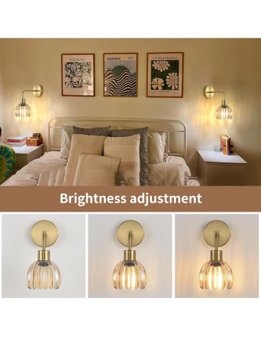 Aplique de Pared Vintage Inalámbrico Recargable TYKJ - Set de 2