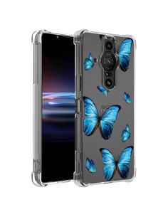 Funda Bumper TPU Sony Xperia Pro-I 5G Mariposa Azul