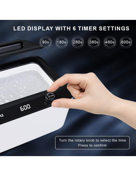 Limpiador Ultrasónico AuroraNiteBeam 900ml 45kHz Acero Inoxidable