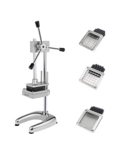 Cortadora de Papas Fritas ROVSUN con 3 Cuchillas de Acero Inoxidable