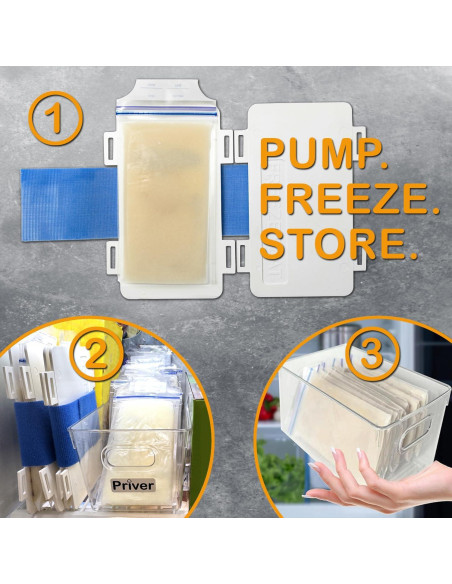 Organizador de Almacenamiento de Leche Materna Priver - Freeze Flat