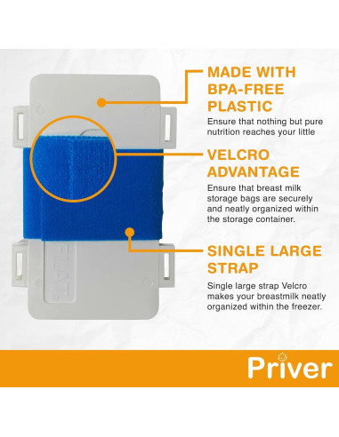 Organizador de Almacenamiento de Leche Materna Priver - Freeze Flat