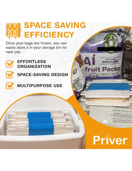 Organizador de Almacenamiento de Leche Materna Priver - Freeze Flat