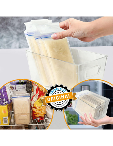 Organizador de Almacenamiento de Leche Materna Priver - Freeze Flat
