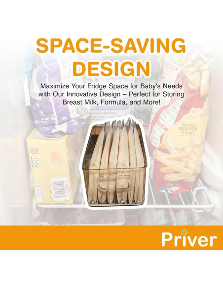 Organizador de Almacenamiento de Leche Materna Priver - Freeze Flat