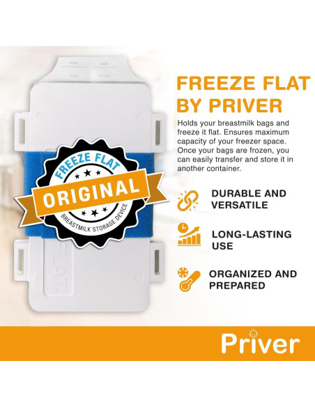 Organizador de Almacenamiento de Leche Materna Priver - Freeze Flat